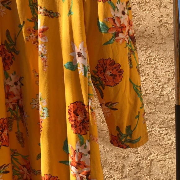 Yellow Floral Dress - Picture 3 of 7